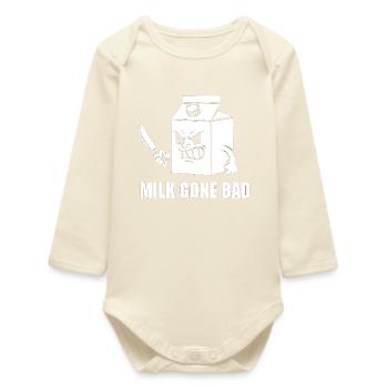 Milch Verdorbene Wut Cartoon - Baby Organic Langarmbody - Natur - Vorne