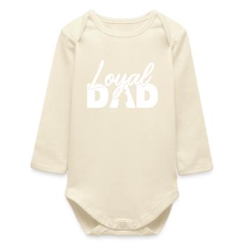 Loyal Dad Silhouette Fatherhood Pride - Baby Organic Long-Sleeved Bodysuit - soft Ecru - Front