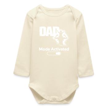 Cadeau du Père Drôle en mode Papa Activé - Body bébé manches longues biologique - écru doux - Devant