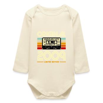 Cassette Retro 2009 Edition - Baby Organic Long-Sleeved Bodysuit - soft Ecru - Front