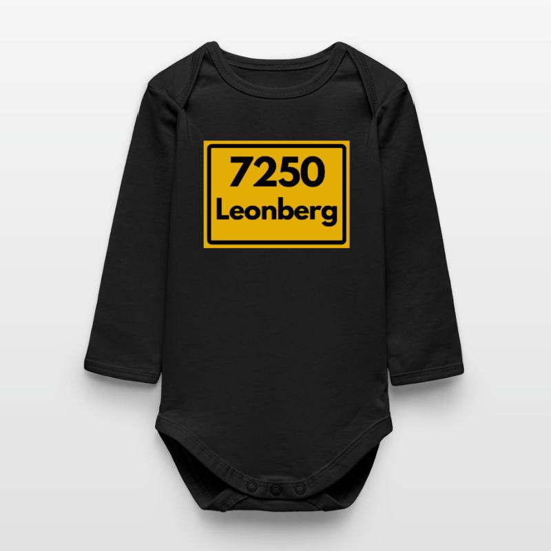 OLD POSTCODE ZIP CODE RETRO 7250 LEONBERG HEIMAT Baby Organic Long-Sleeved Bodysuit