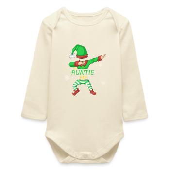 Tante Elf Chemise de Noël - Body bébé manches longues biologique - écru doux - Devant
