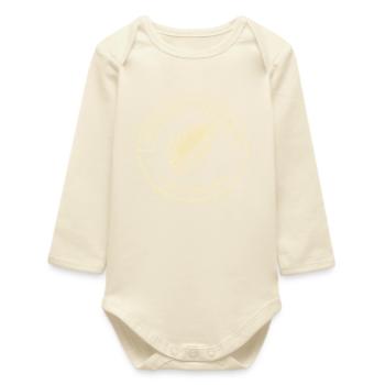 Pierogi Quality Control Board - Baby Organic Long-Sleeved Bodysuit - soft Ecru - Front