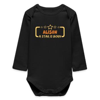 Dire Alison - Body bébé manches longues biologique - noir - Devant