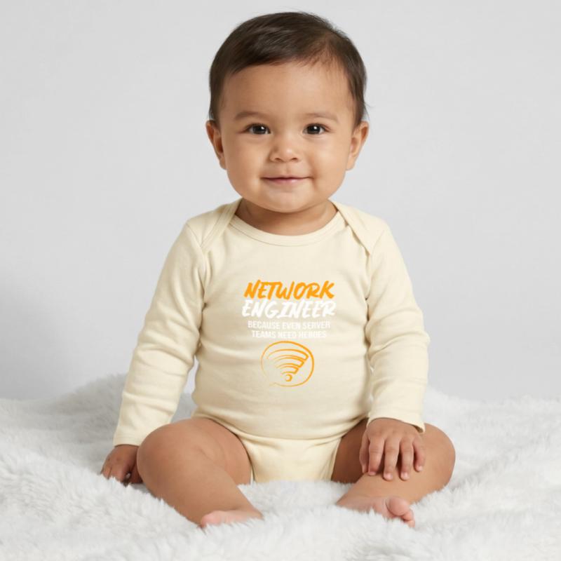 Network Computer Scientist Programmer Admin Baby Organic Long-Sleeved Bodysuit