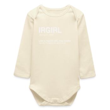 FTIR Infrared Spectroscopy Girl Chemistry - Baby Organic Long-Sleeved Bodysuit - soft Ecru - Front