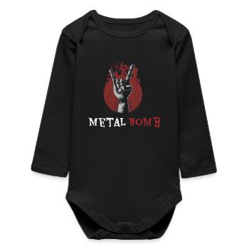 Metal Bomb Heavy Festival - Baby Organic Long-Sleeved Bodysuit - black - Front