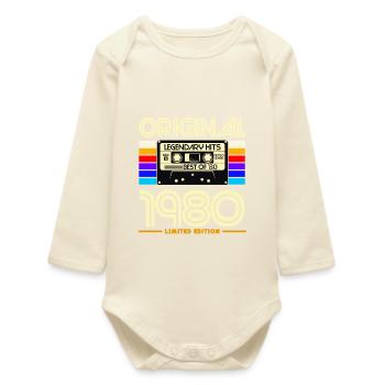 Original 1980 Limited Edition - Baby Organic Long-Sleeved Bodysuit - soft Ecru - Front