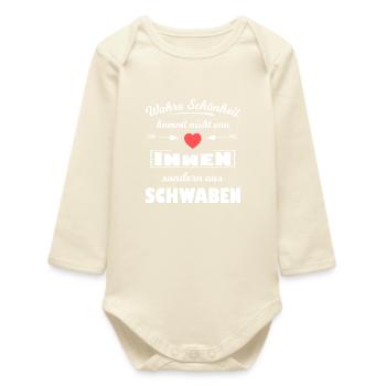 Wahre Schönheit kommt aus Schwaben - Baby Organic Langarmbody - Natur - Vorne