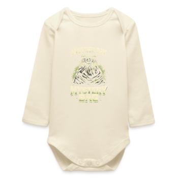 Daily Surprise Pack | Garbage Collection, Humor - Baby Organic Long-Sleeved Bodysuit - soft Ecru - Front