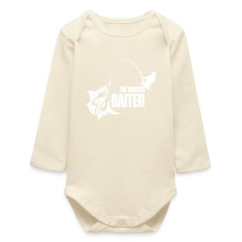 Angler Master Bait Thema - Baby Organic Langarmbody - Natur - Vorne