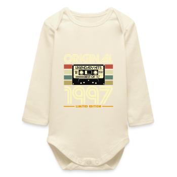 Cassette 1997 Original Hits - Baby Organic Long-Sleeved Bodysuit - soft Ecru - Front