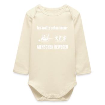 Humorvolles Geschenk für Staplerfahrer - Baby Organic Langarmbody - Natur - Vorne