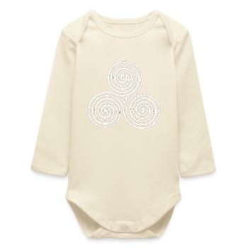 Trio Spirale Trisquelette - Body bébé manches longues biologique - écru doux - Devant