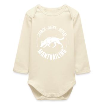Malinois Mantrailing Hundesport Hunde Wilsigns - Baby Organic Langarmbody - Natur - Vorne