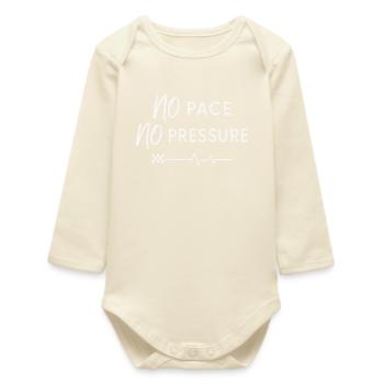 No Pace No Pressure - Baby Organic Long-Sleeved Bodysuit - soft Ecru - Front
