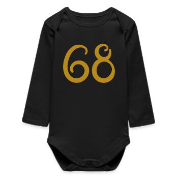 68 - Baby Organic Langarmbody - Schwarz - Vorne