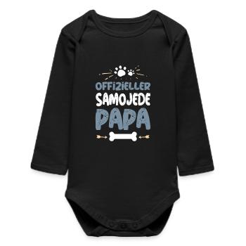 Samoyed - Baby Organic Long-Sleeved Bodysuit - black - Front