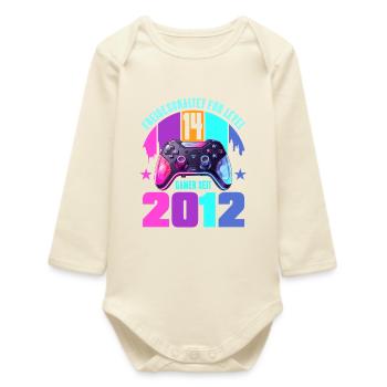 14. Geburtstag Junge Mädchen - Baby Organic Langarmbody - Natur - Vorne