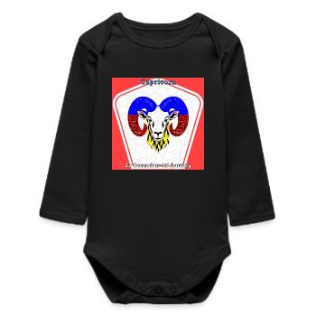 Capricorn - Baby Organic Long-Sleeved Bodysuit - black - Front