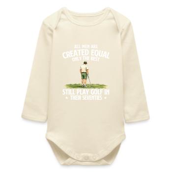Best Men Golf in ihren Siebzigern Humor - Baby Organic Langarmbody - Natur - Vorne