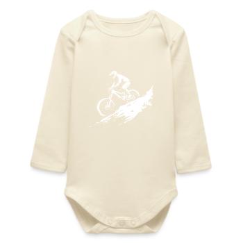 Mountain bike - Baby Organic Long-Sleeved Bodysuit - soft Ecru - Front