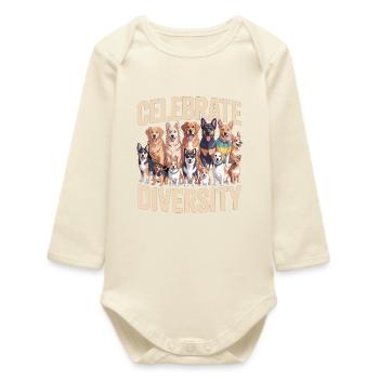 Celebrate Dog Diversity Hunde - Baby Organic Langarmbody - Natur - Vorne