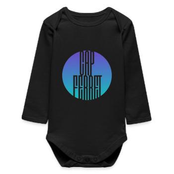 "Le Cap ou pas Cap" - Body bébé manches longues biologique - noir - Devant