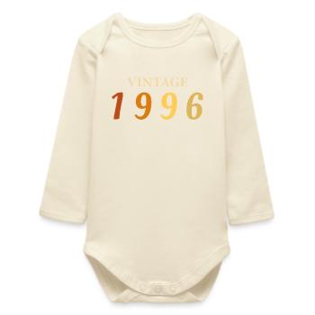 30 Year Old Legend Tee Born 1996 - Baby Organic Long-Sleeved Bodysuit - soft Ecru - Front