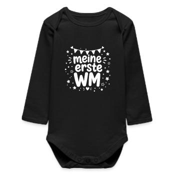 My first World Cup Switzerland fan - Baby Organic Long-Sleeved Bodysuit - black - Front