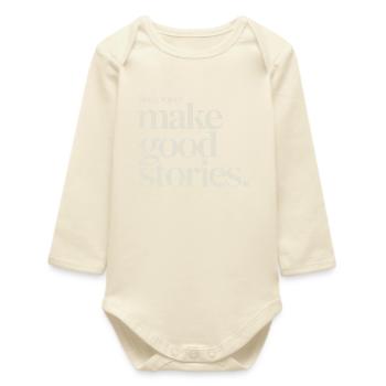 Bad Choices Make Good Stories Festival Party Trip - Baby Organic Long-Sleeved Bodysuit - soft Ecru - Front