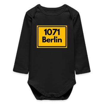 ANCIEN CODE POSTAL 1071 BERLIN OSTALGIE DE BERLIN - Body bébé manches longues biologique - noir - Devant