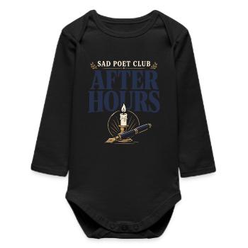 Poetcore Poet Poesie Dark Academia Geschenk - Baby Organic Langarmbody - Schwarz - Vorne