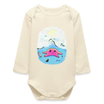 Calmar de Guerre - Body bébé manches longues biologique - écru doux - Devant