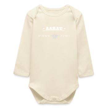 Koordinaten Aarau Schweiz - Baby Organic Langarmbody - Natur - Vorne