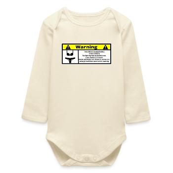 Avertissement Automobile  - Body bébé manches longues biologique - écru doux - Devant