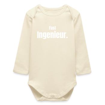 Almost an engineer - Baby Organic Long-Sleeved Bodysuit - soft Ecru - Front