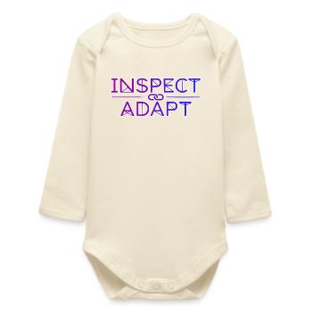 Inspecter & Adapter, T-shirt Agile Coach Scrum - Body bébé manches longues biologique - écru doux - Devant