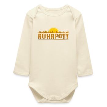 Ruhrpott Skyline - Baby Organic Long-Sleeved Bodysuit - soft Ecru - Front