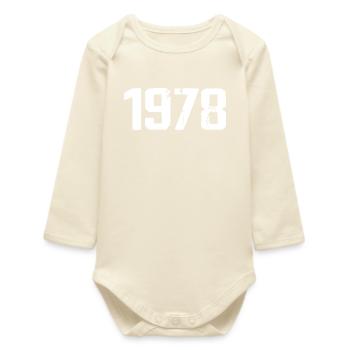 1978 - Awesome since 1978 - Baby Organic Long-Sleeved Bodysuit - soft Ecru - Front