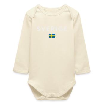 Drapeau de la Suède - Body bébé manches longues biologique - écru doux - Devant