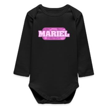 Mariel as health - Baby Organic Long-Sleeved Bodysuit - black - Front