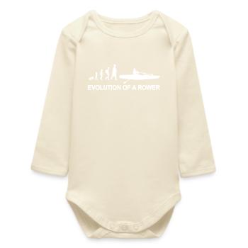 Child to rower Evolution - Baby Organic Long-Sleeved Bodysuit - soft Ecru - Front