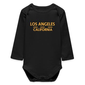 Los Angeles California - Baby Organic Long-Sleeved Bodysuit - black - Front