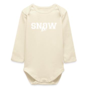 Snowboard Snowsnowboard - Body bébé manches longues biologique - écru doux - Devant