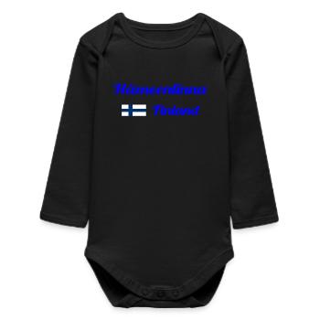 Hämeenlinna Finnland - Stylische Drucke - Baby Organic Langarmbody - Schwarz - Vorne
