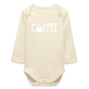 Coffee Cafe Coffee Love Gastro Bar Bistro Symbol - Baby Organic Long-Sleeved Bodysuit - soft Ecru - Front