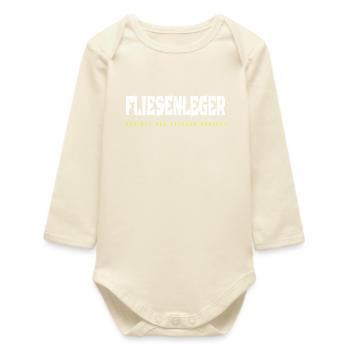 Fliesenleger Design - Baby Organic Langarmbody - Natur - Vorne