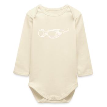 Schwimmbrille Skizze - Baby Organic Langarmbody - Natur - Vorne