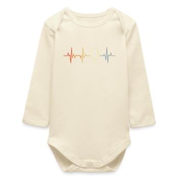Wassereis Kardiogramm - Baby Organic Langarmbody - Natur - Vorne